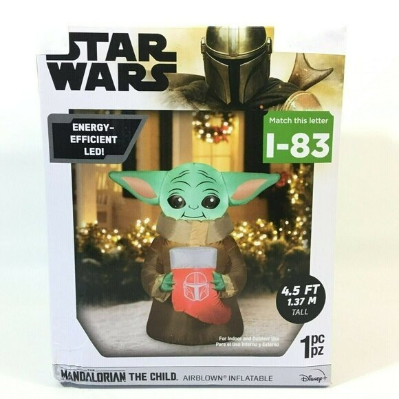 Star Wars Mandalorian The Child Christmas Light Up 4.5 ft Airblown Inflatable - Picture 4 of 8